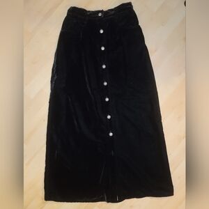 Vintage Roper Black Velvet Skirt